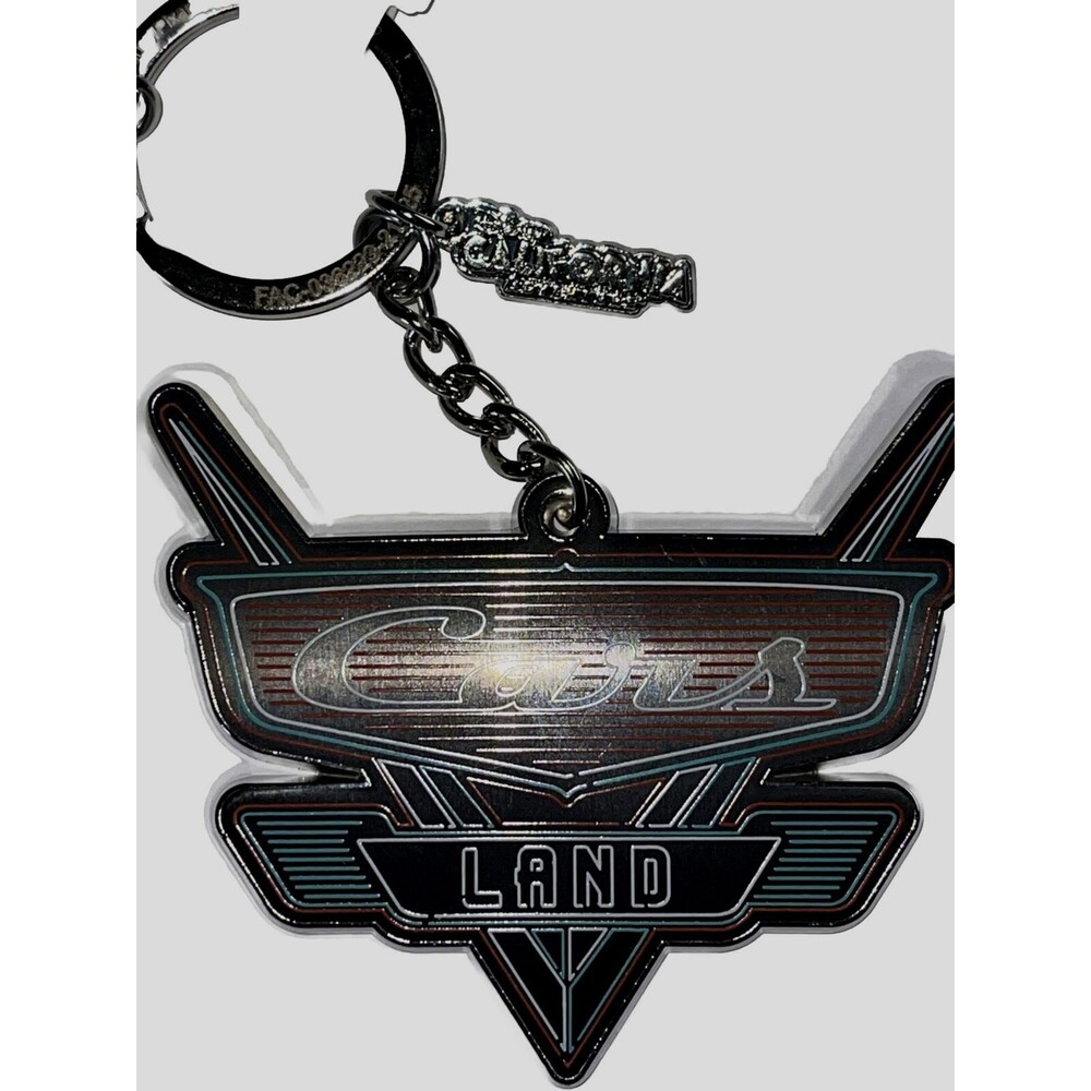 Disney Parks Cars Land Keychain Metal California Adventure Disneyland Retro